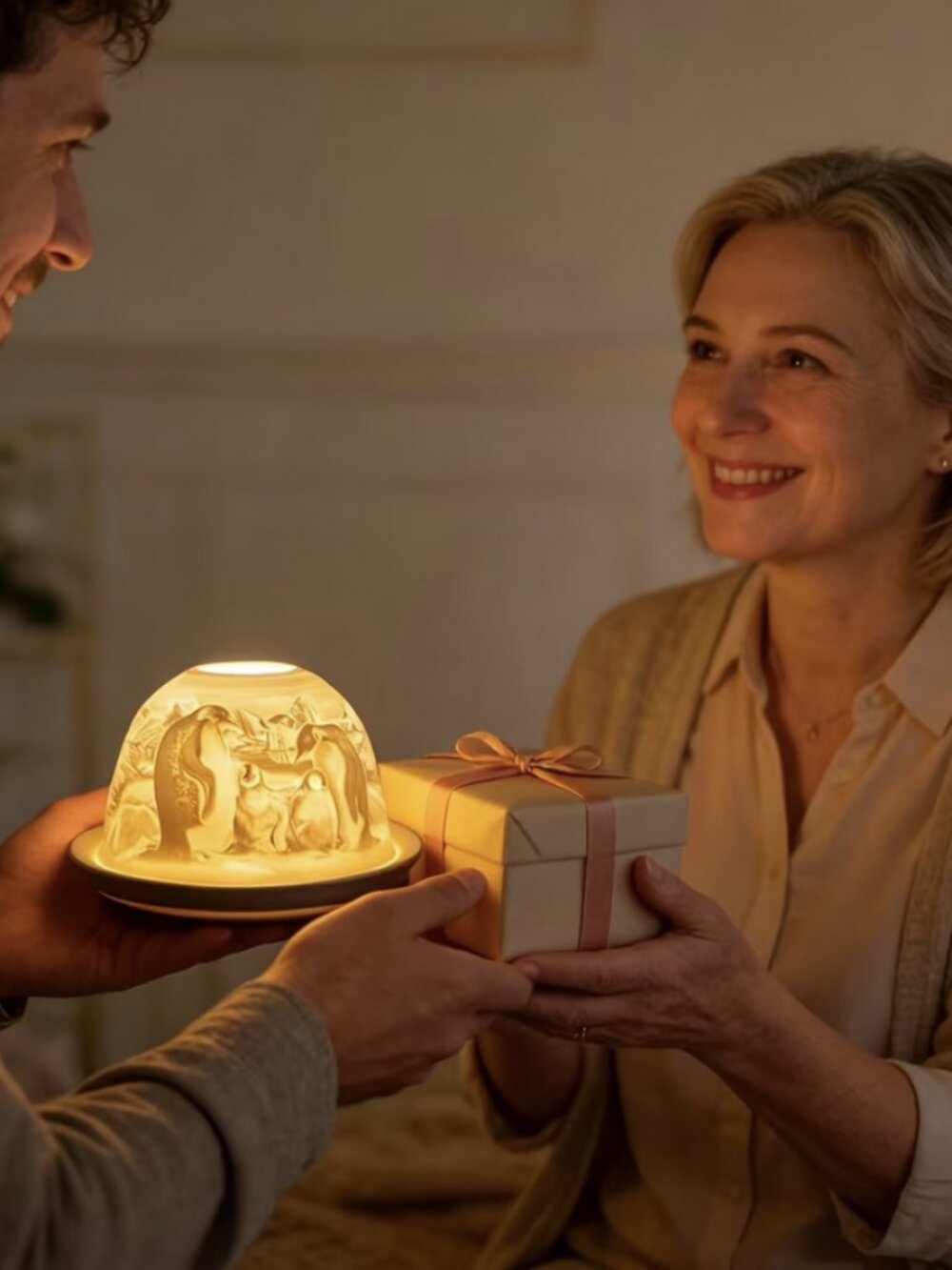 Pengins Fairy Lamp Lithophane
